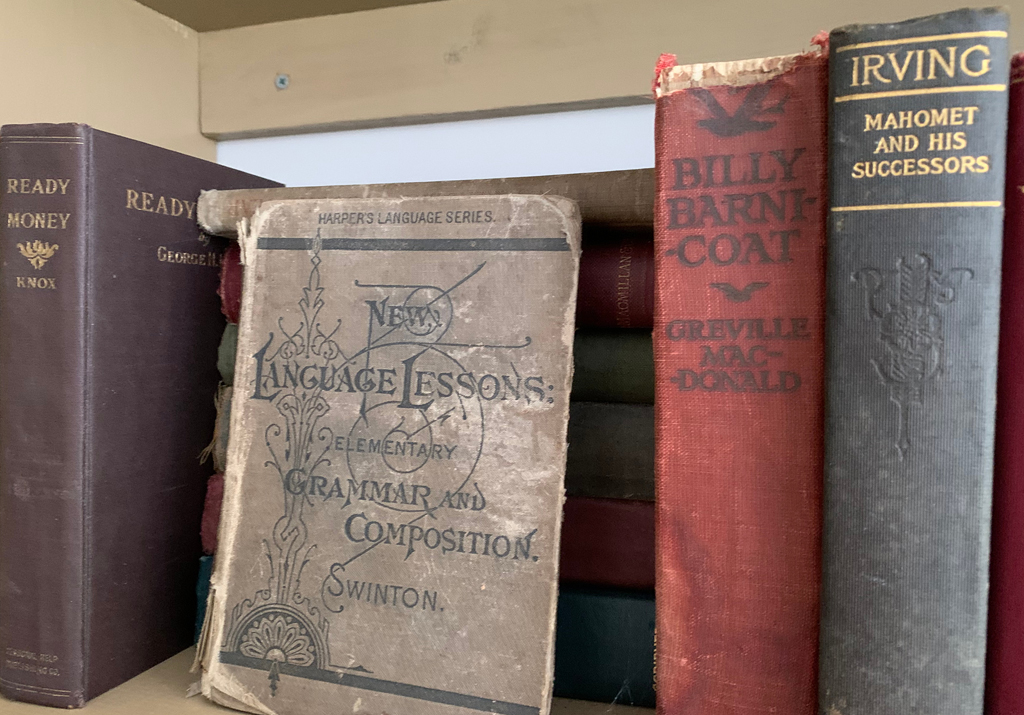 Archived books on display for browsing